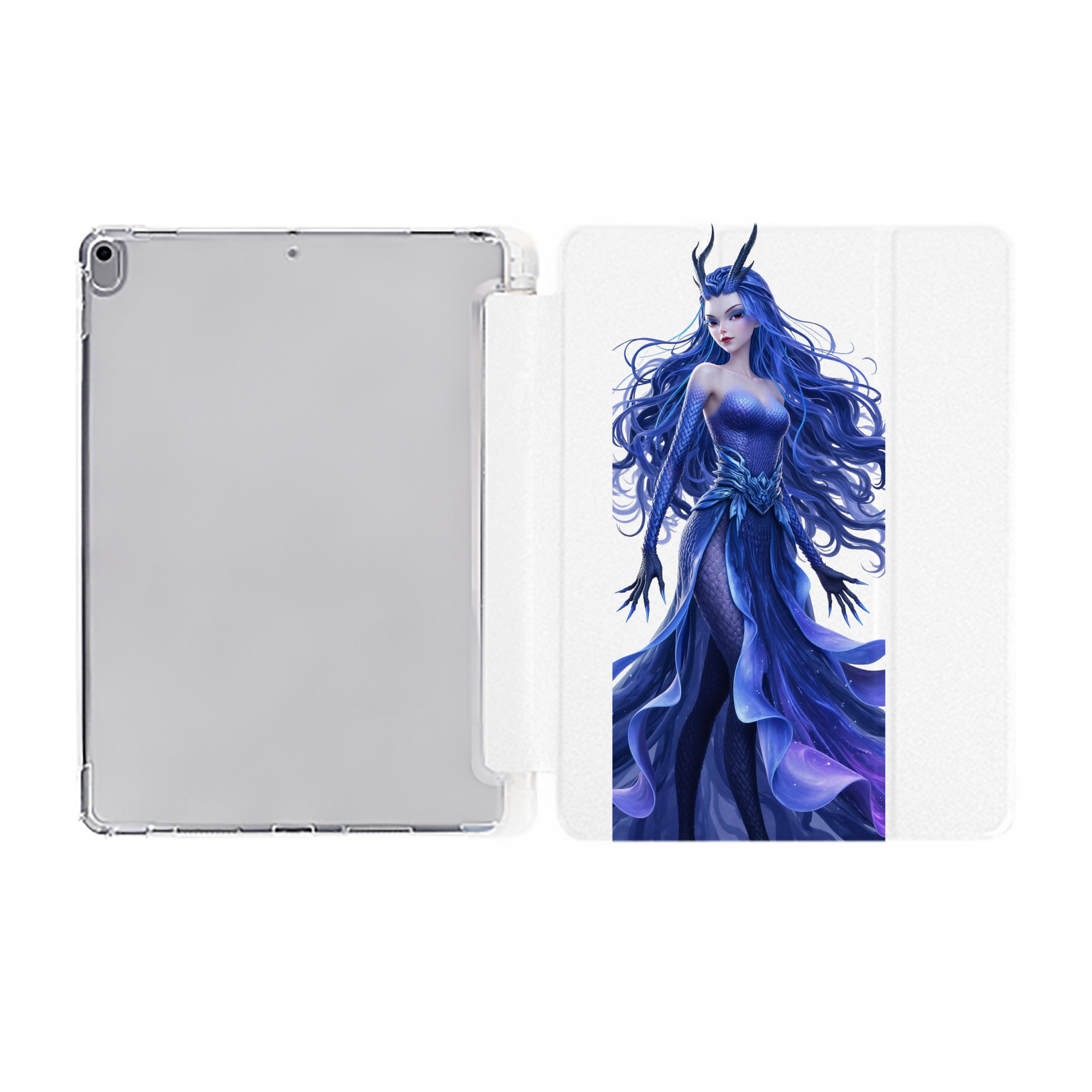 （画像用） Ne Zha 2 ナタ 魔童の大暴れ IPad ケース ペン収納付き 三つ折りスタンド PUレザー×シリコン 対応機種9.5/10.5/10.9インチ